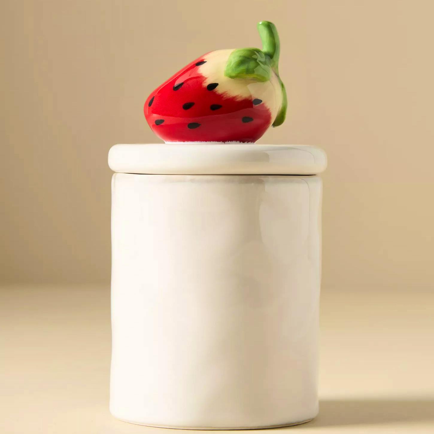 Anthropologie Fruta Strawberry Small Stoneware Canister, £22