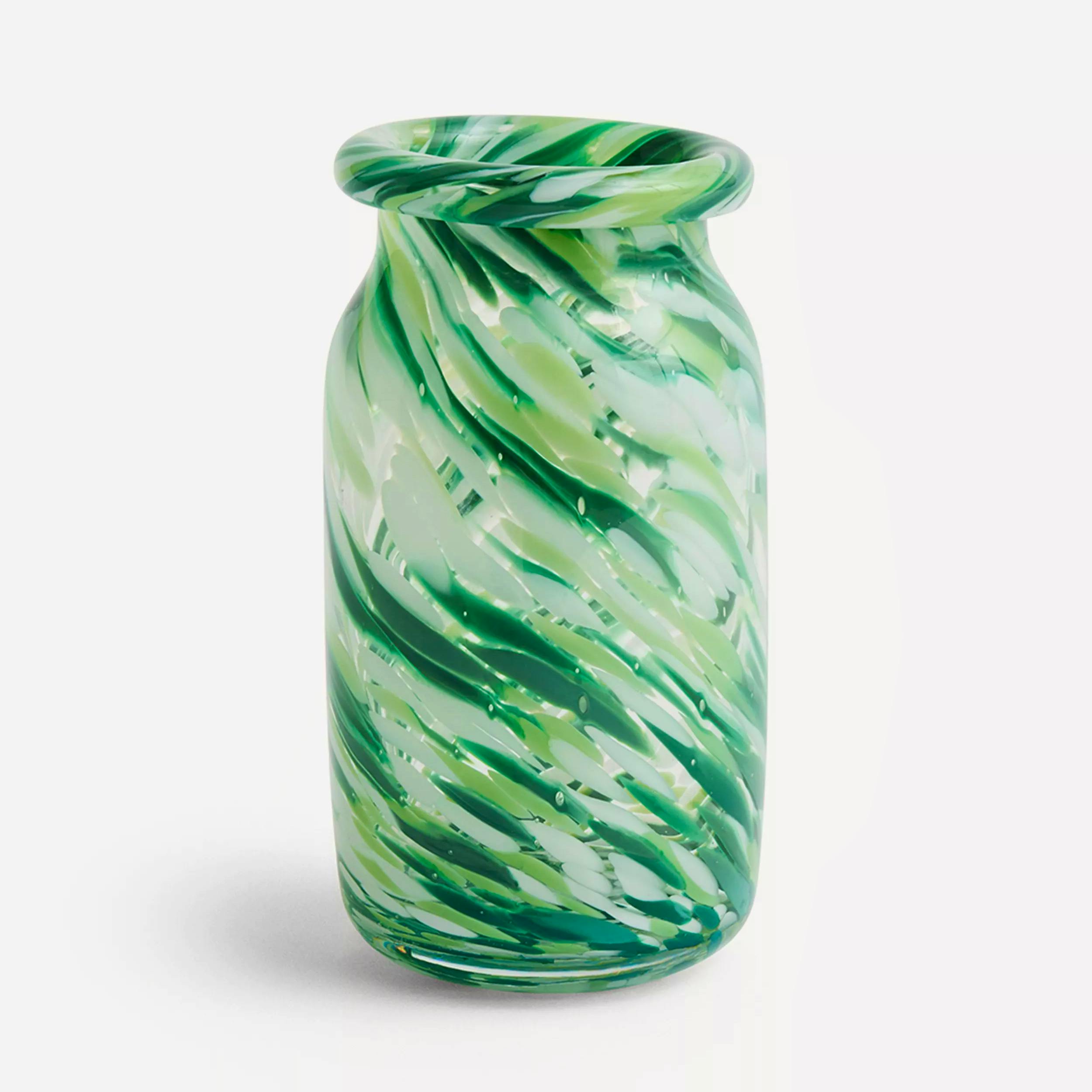 Hay Green Splash Roll Neck Small Vase, £49