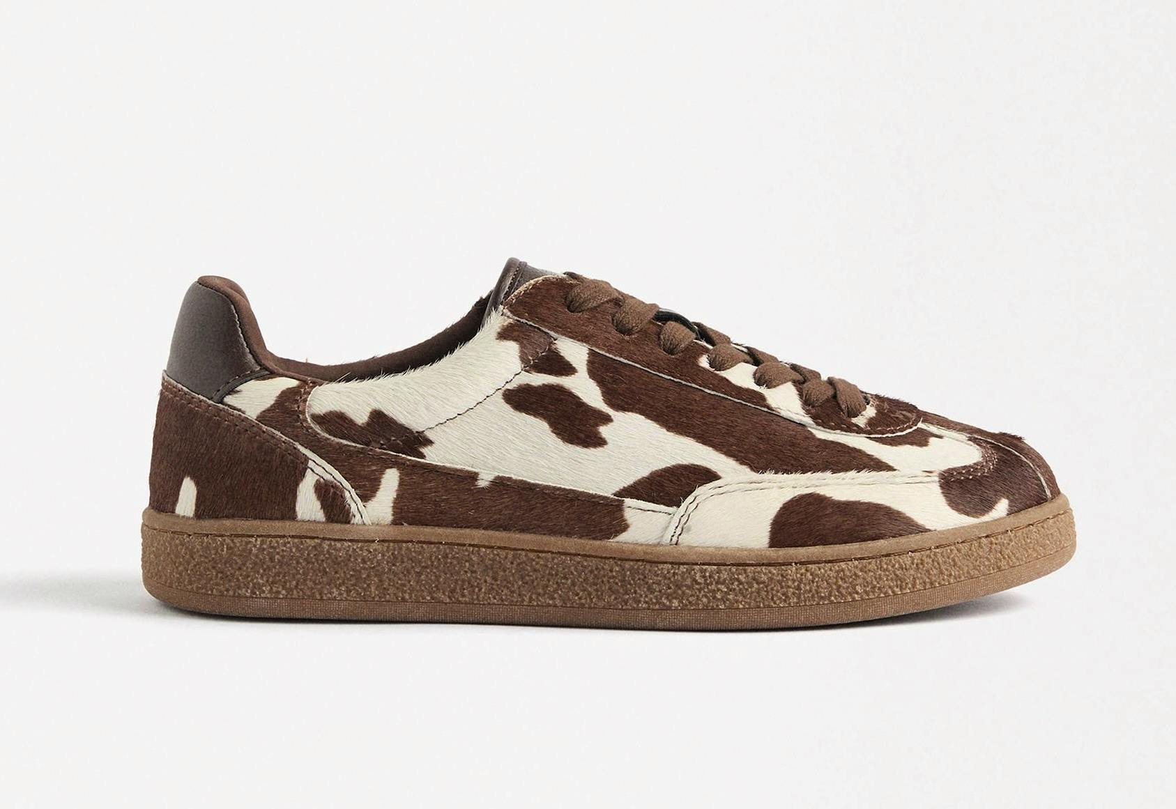 Parfois Animal Print Leather Sneakers, £55.99
