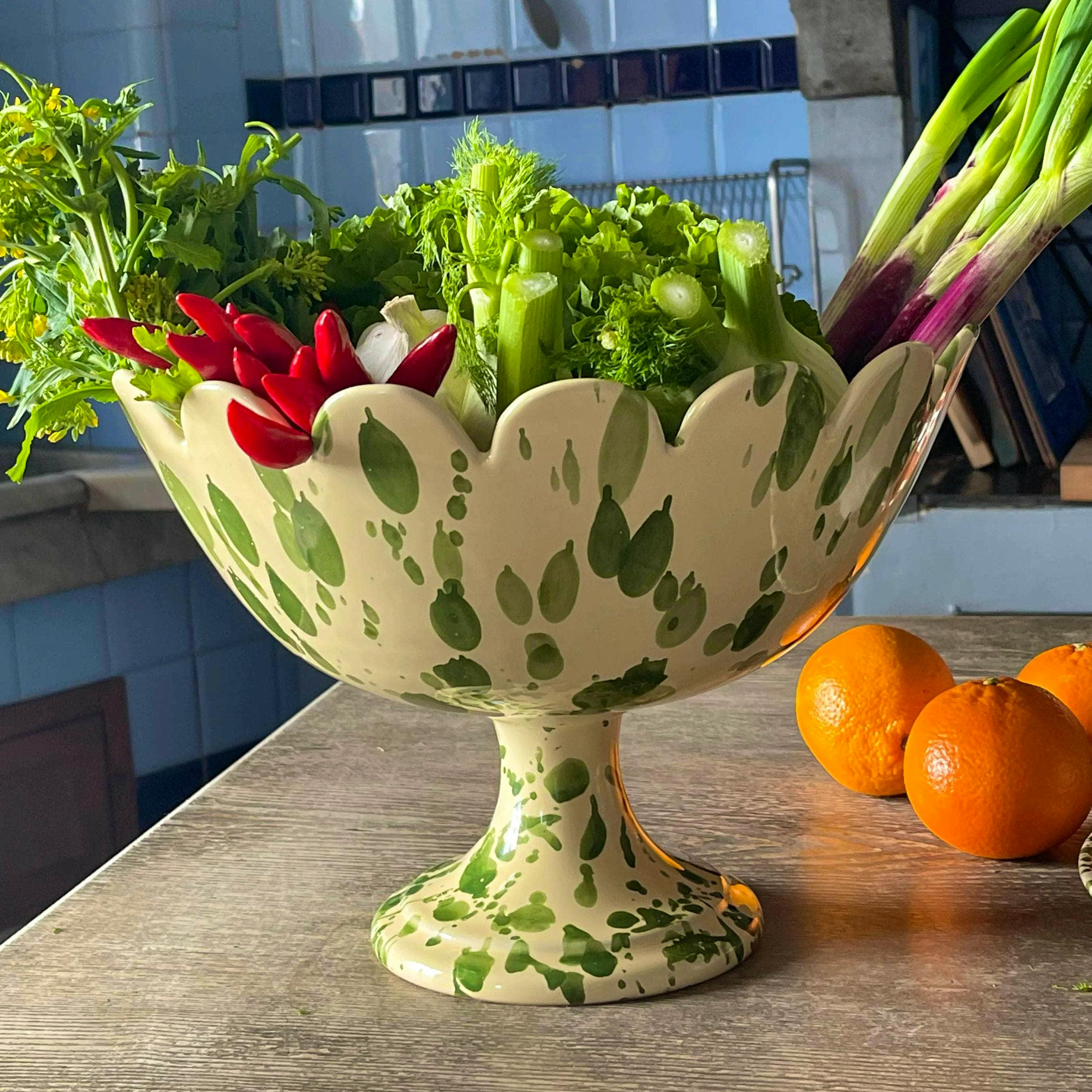 Ivo Angel Scalloped Bowl With Stand, £237.75