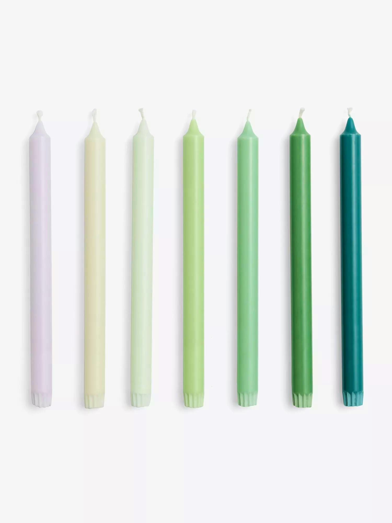 Hay Gradient Wax Candles Pack Of Seven, £25