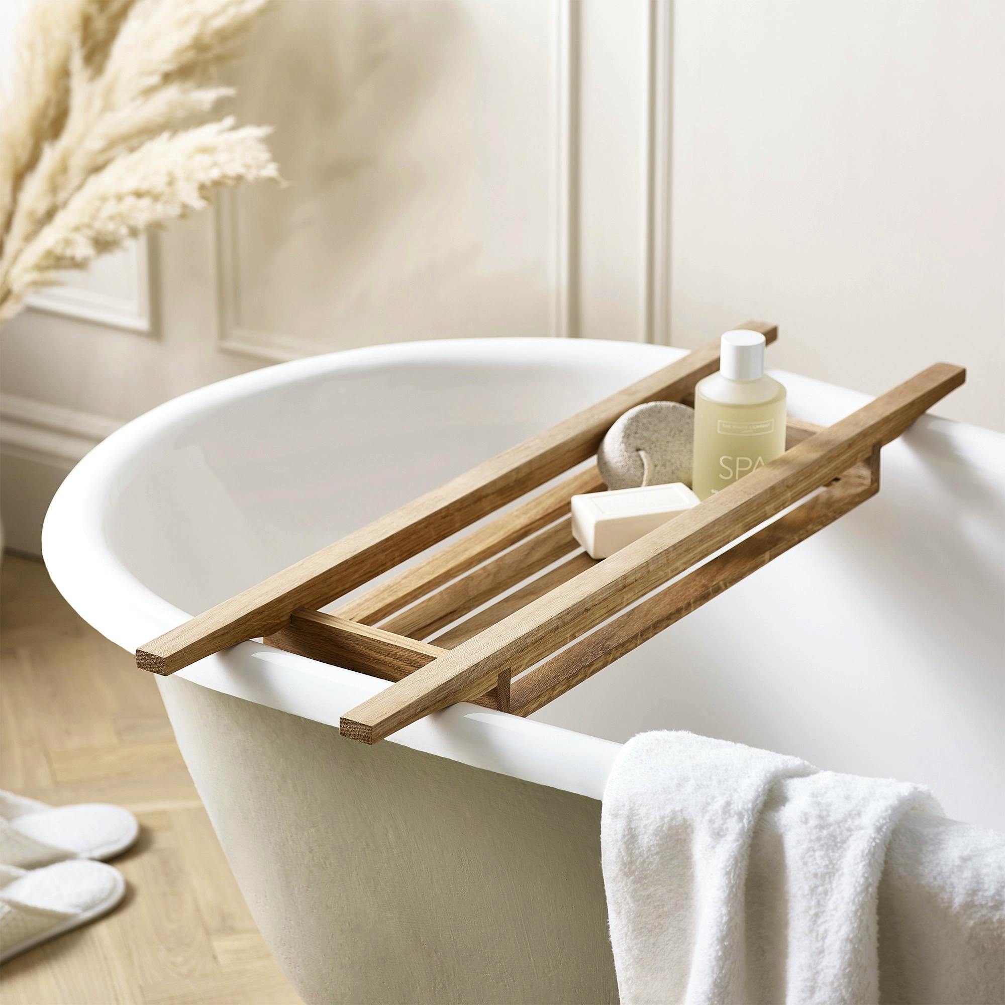 The White Company Wooden Bath Tidy, £60