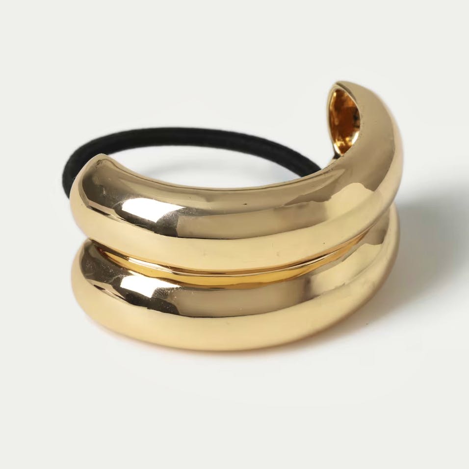 Marks & Spencer Gold Tone Barrel Ponio Hair Accessory, £12.50