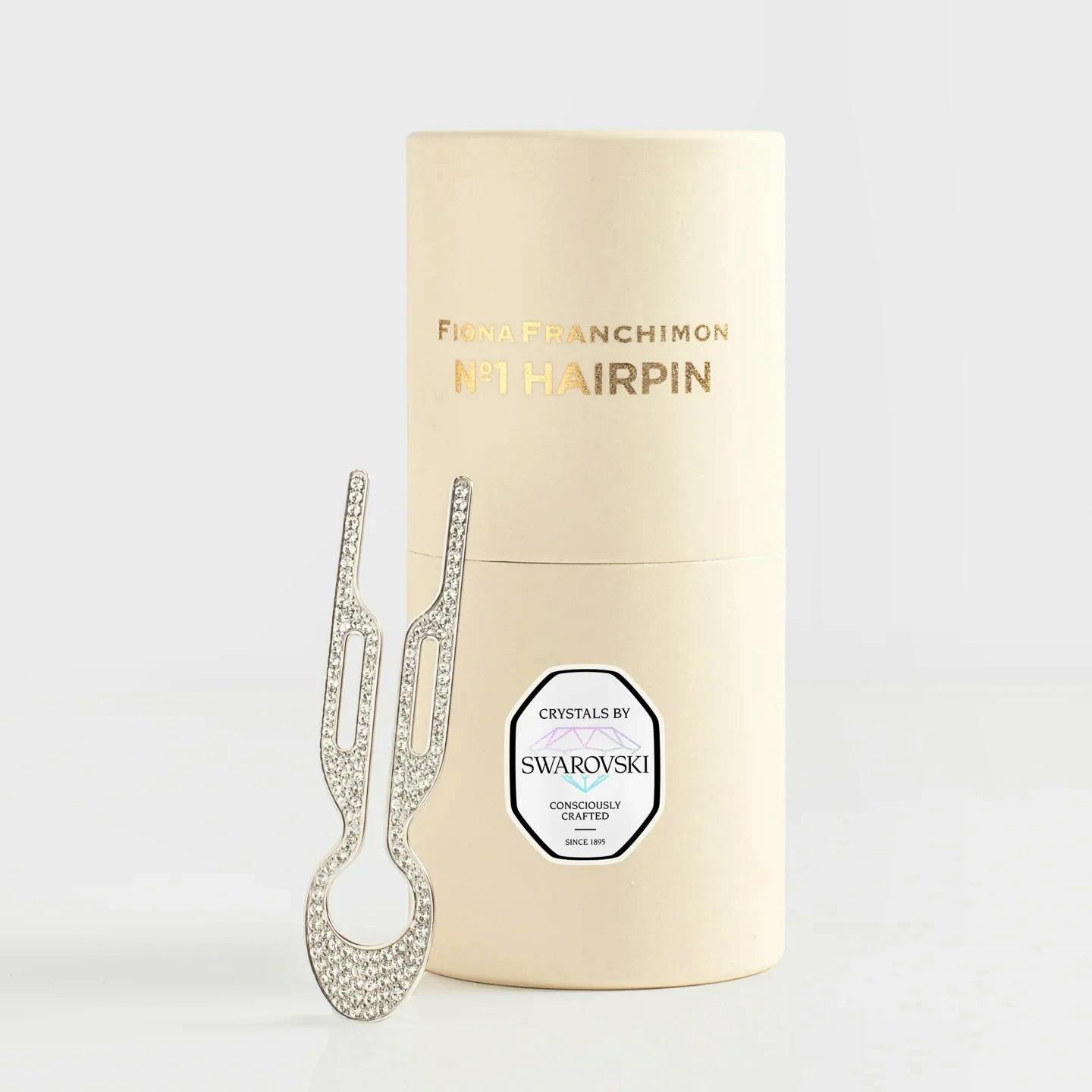 Fiona Franchimon Nº1 HAIRPIN Steel with Swarovski® Crystals | White Gold Finish, £128.50