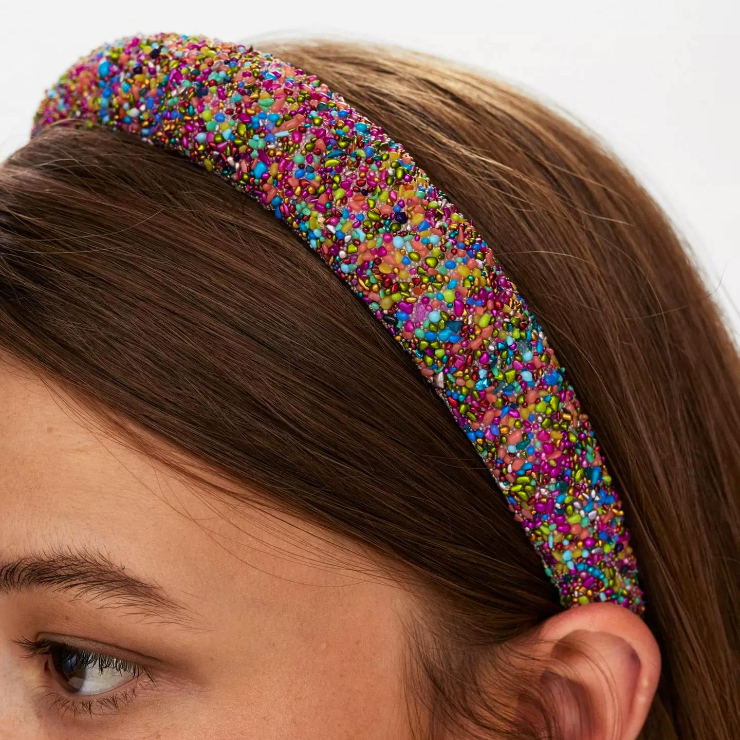 Numph Nujollie Beaded Hairband, Multi, £22