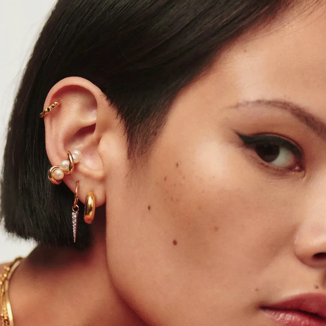 Missoma Chubby Gold Earrings, £115