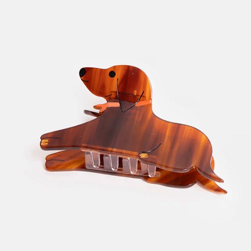 Caroline Gardner Dachshund Sausage Dog Hair Claw, £36