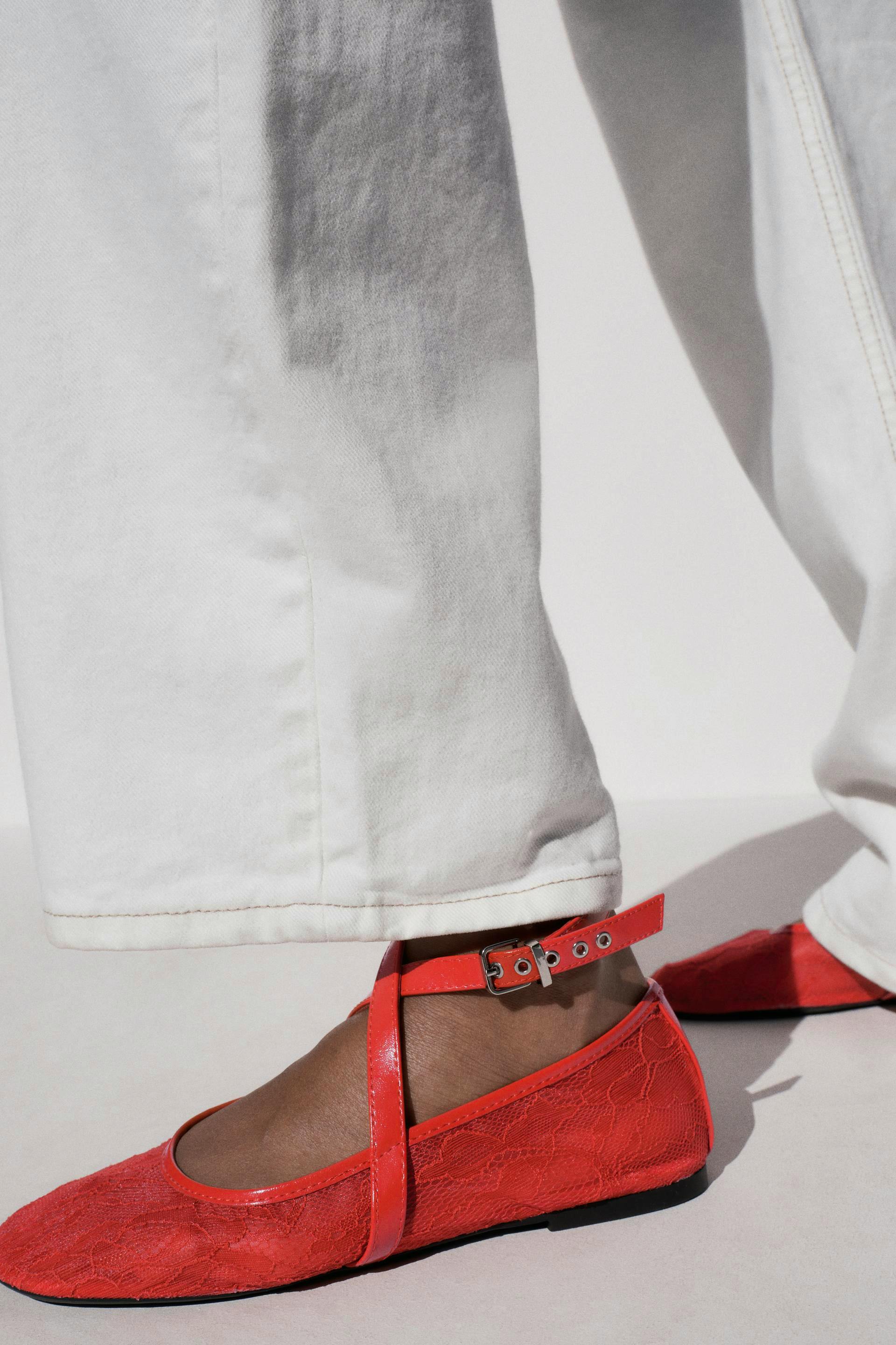 Double Strap Lace Ballerinas £27.99