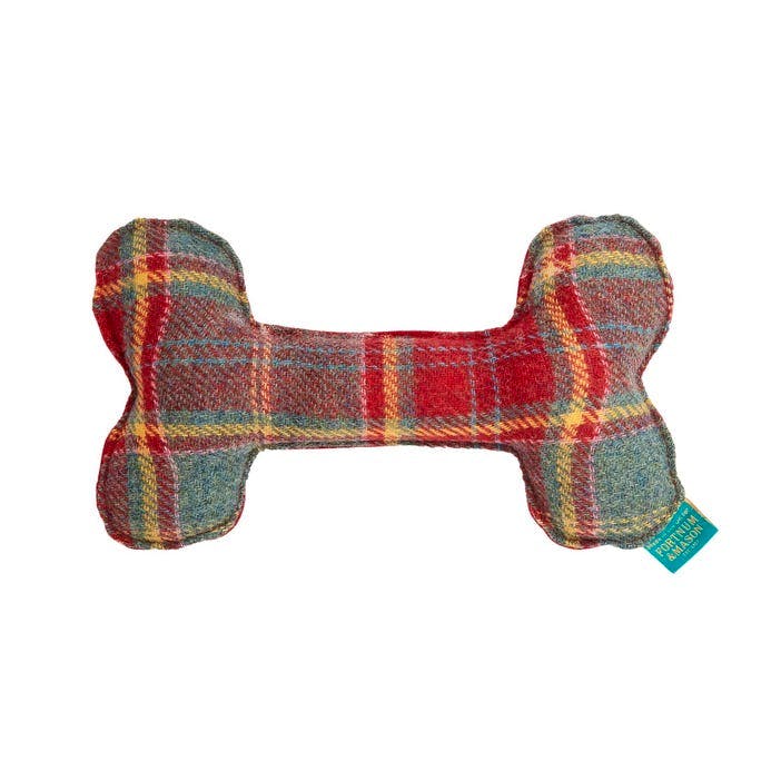 Fortnum & Mason Tartan Dog Bone Toy, £25