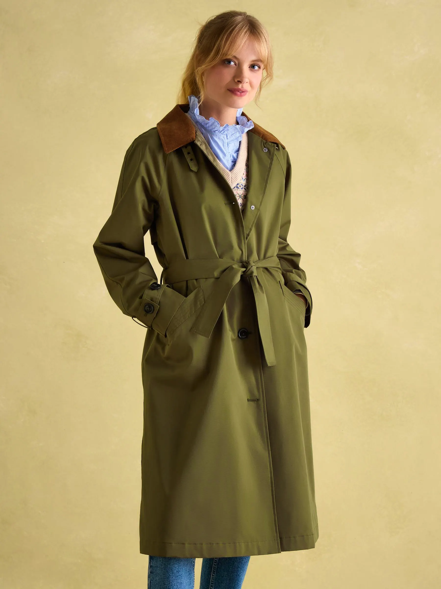 Epwell Green Waterproof Belted Trench Coat £179