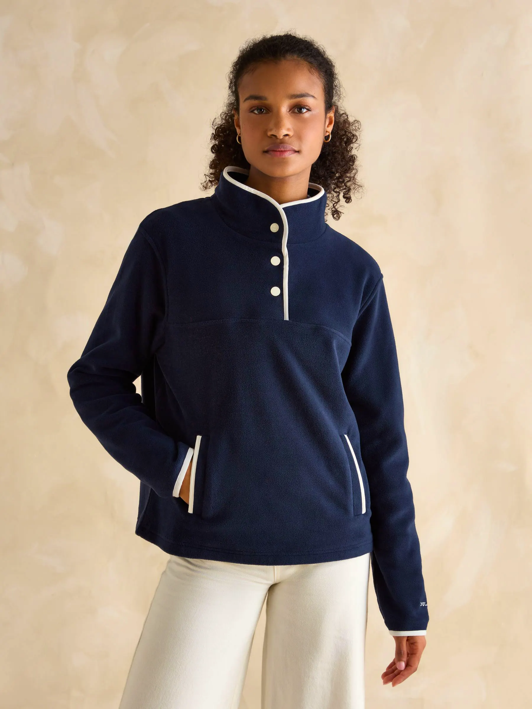 Lulworth Navy Blue Funnel Neck Fleece £64.95