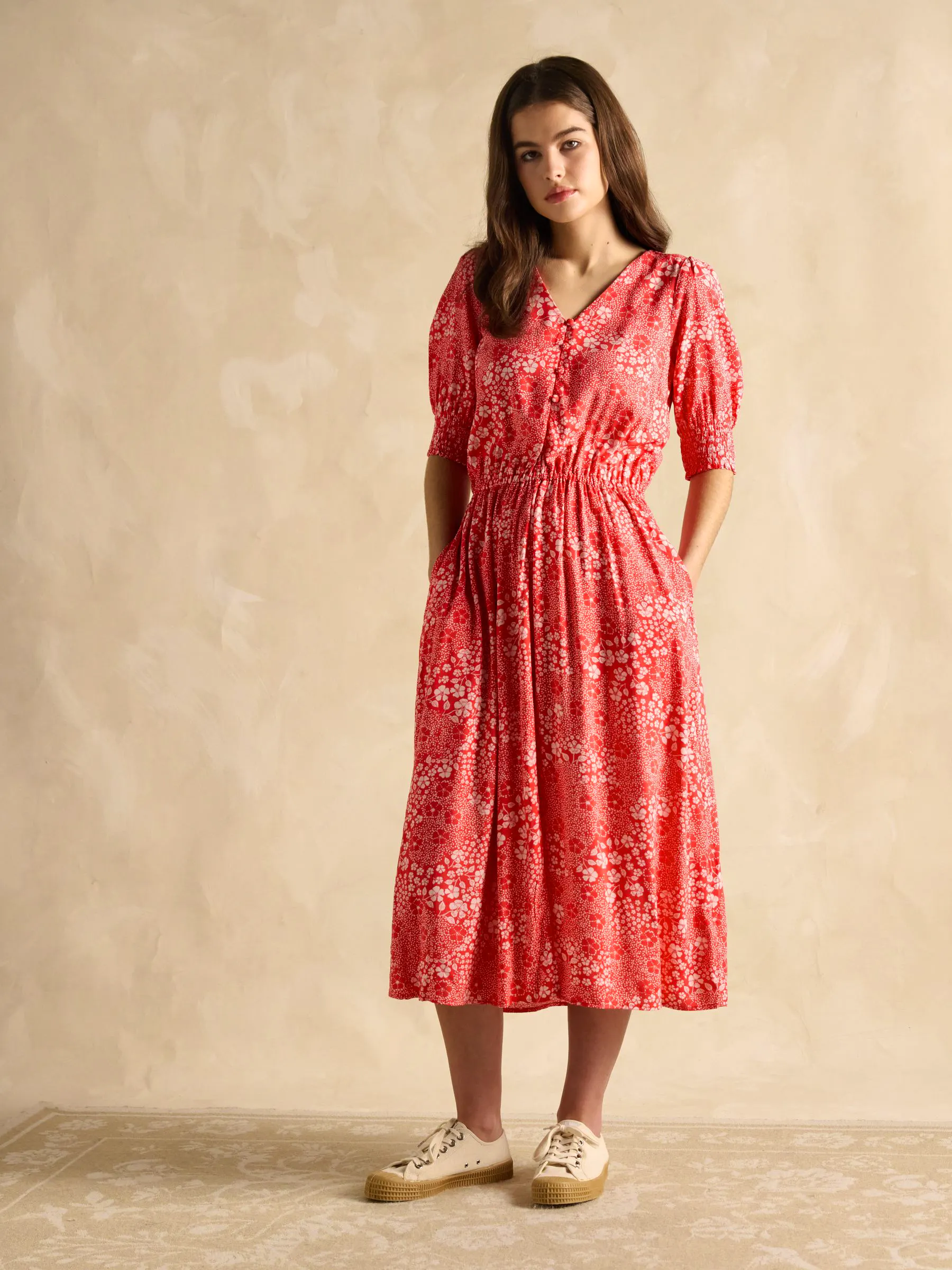 Adele Red Midi Dress £55
