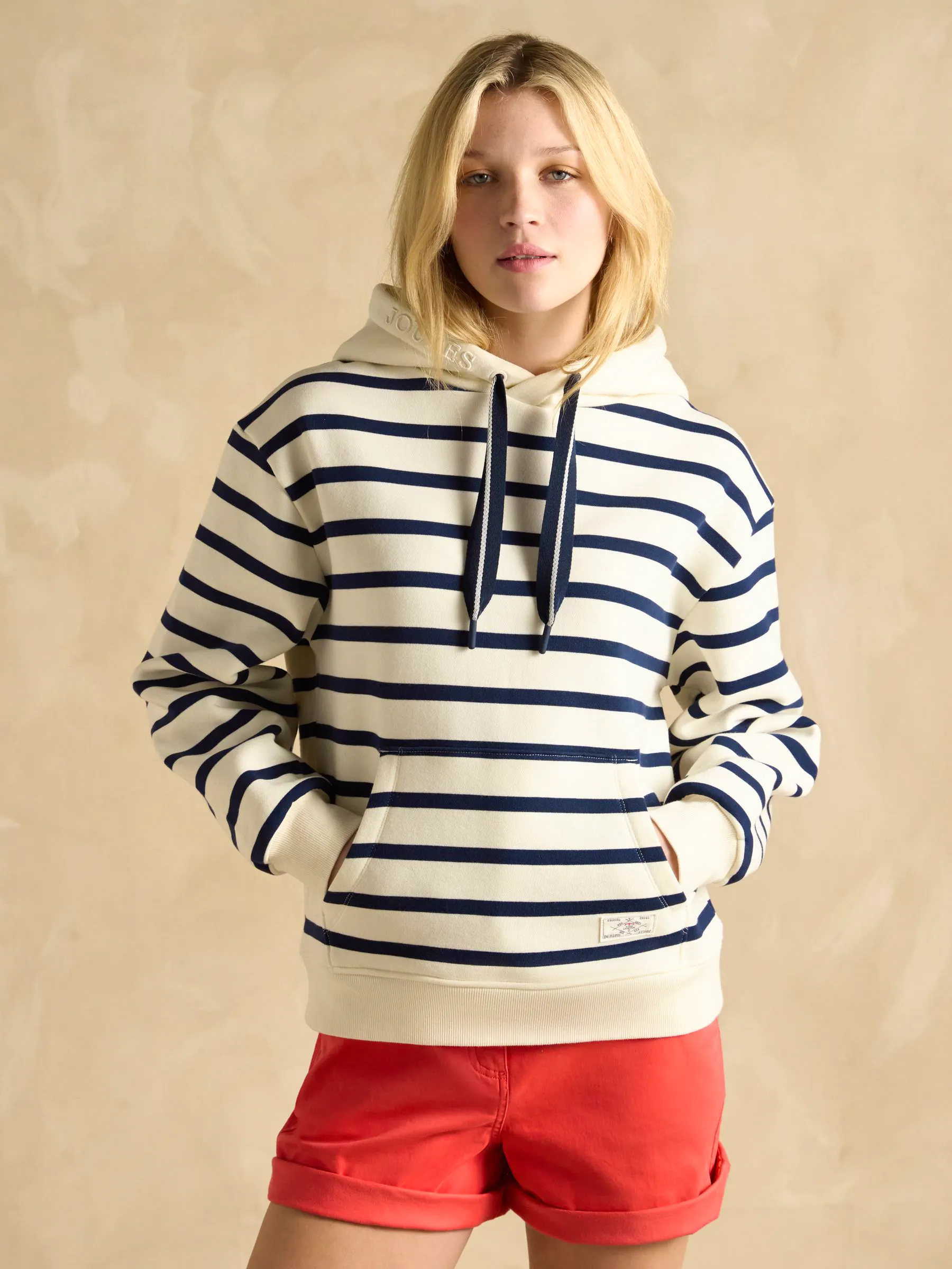 Milbourne Navy & White Striped Hoodie £60
