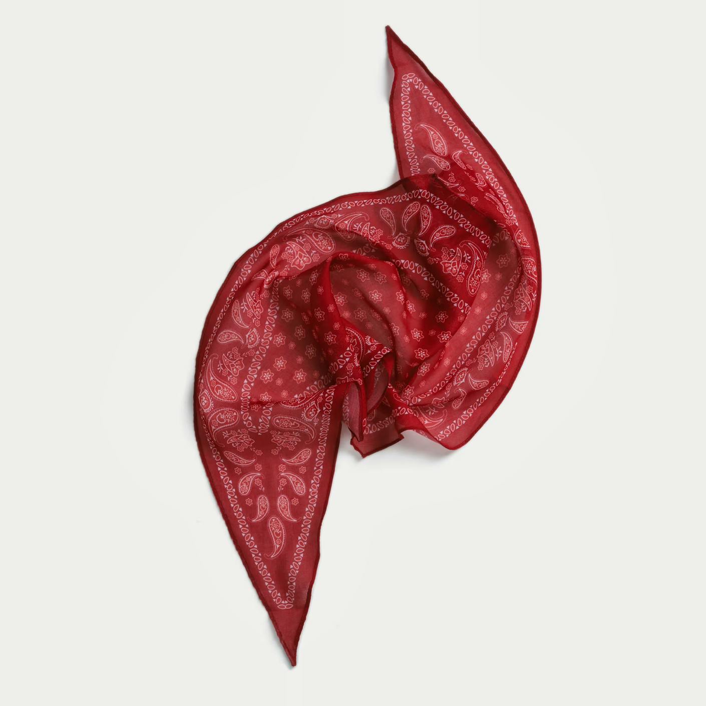 Marks & Spencer Red Paisley Cotton Scarf, £14