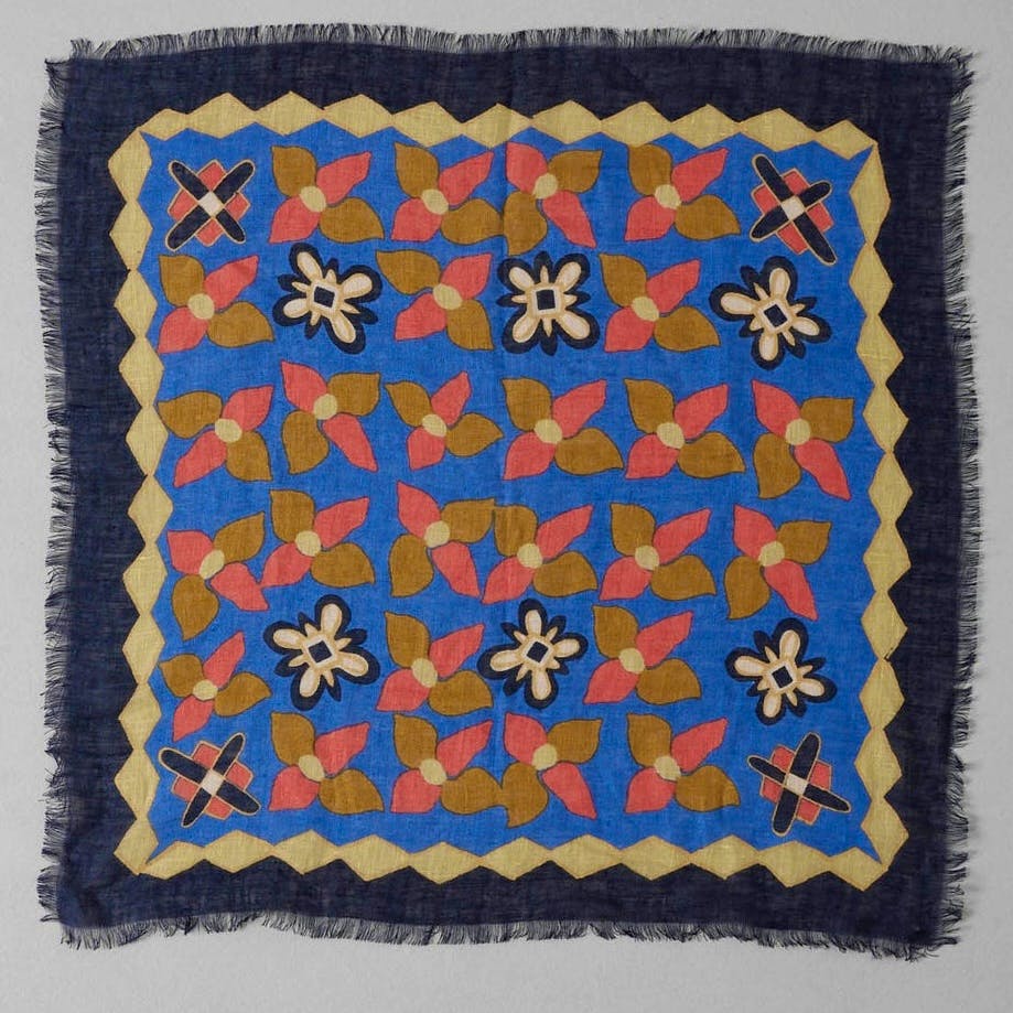 Toast Folk Floral Print Linen Bandana, £45