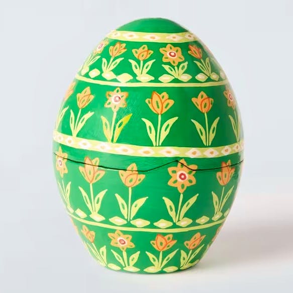 John Lewis Papier-Mâché Easter Egg Decoration, Green, £12