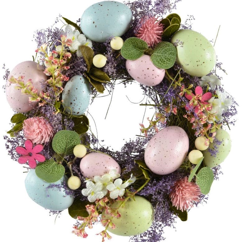 Shabbyquins Easter Egg & Flower Wreath, £14