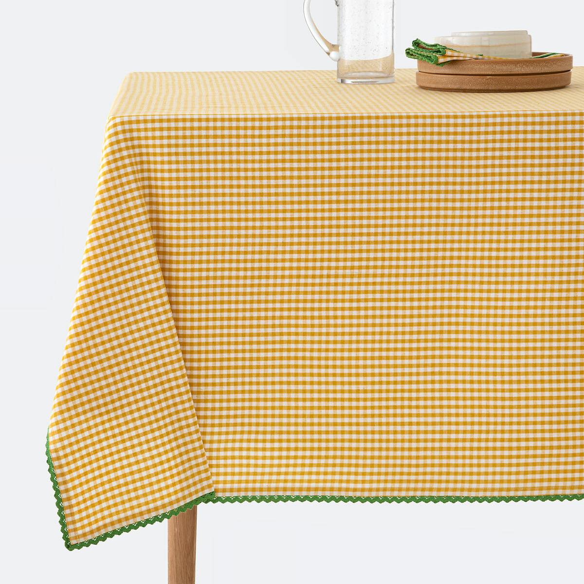 La Redoute Interieurs Trattoria Dyed Woven Gingham Pattern Cotton and Linen Tablecloth, £34.99