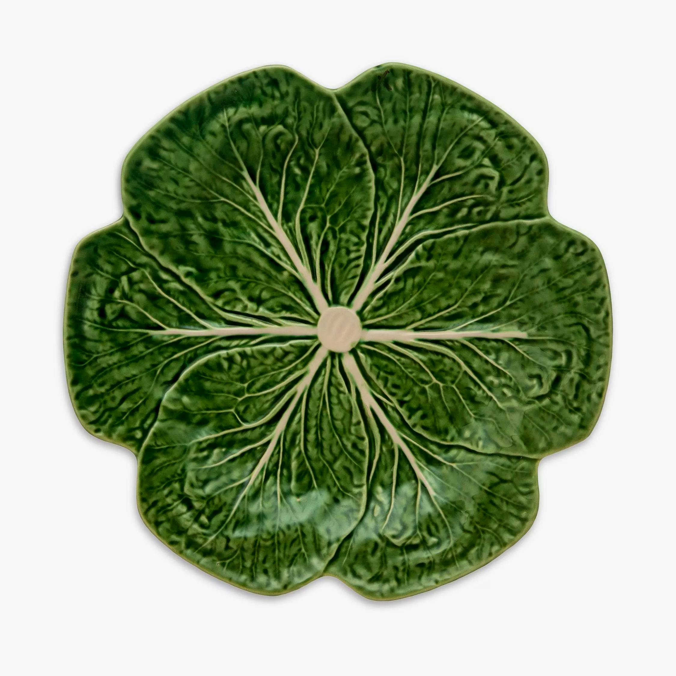 John Lewis Bordallo Pinheiro Cabbage Earthenware Dinner Plate, 26.5cm, Green, £24