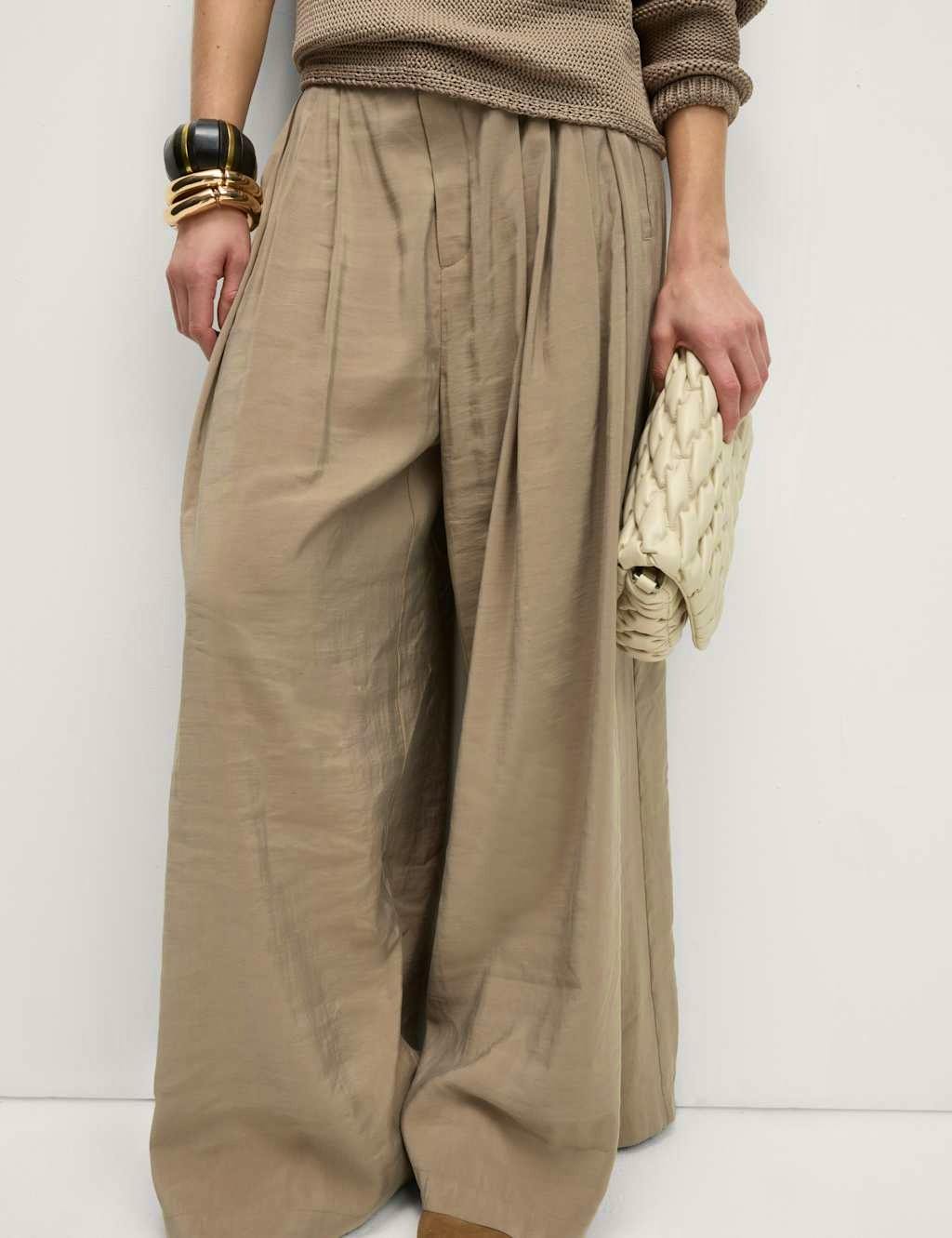 Pleated Palazzo Trousers £45