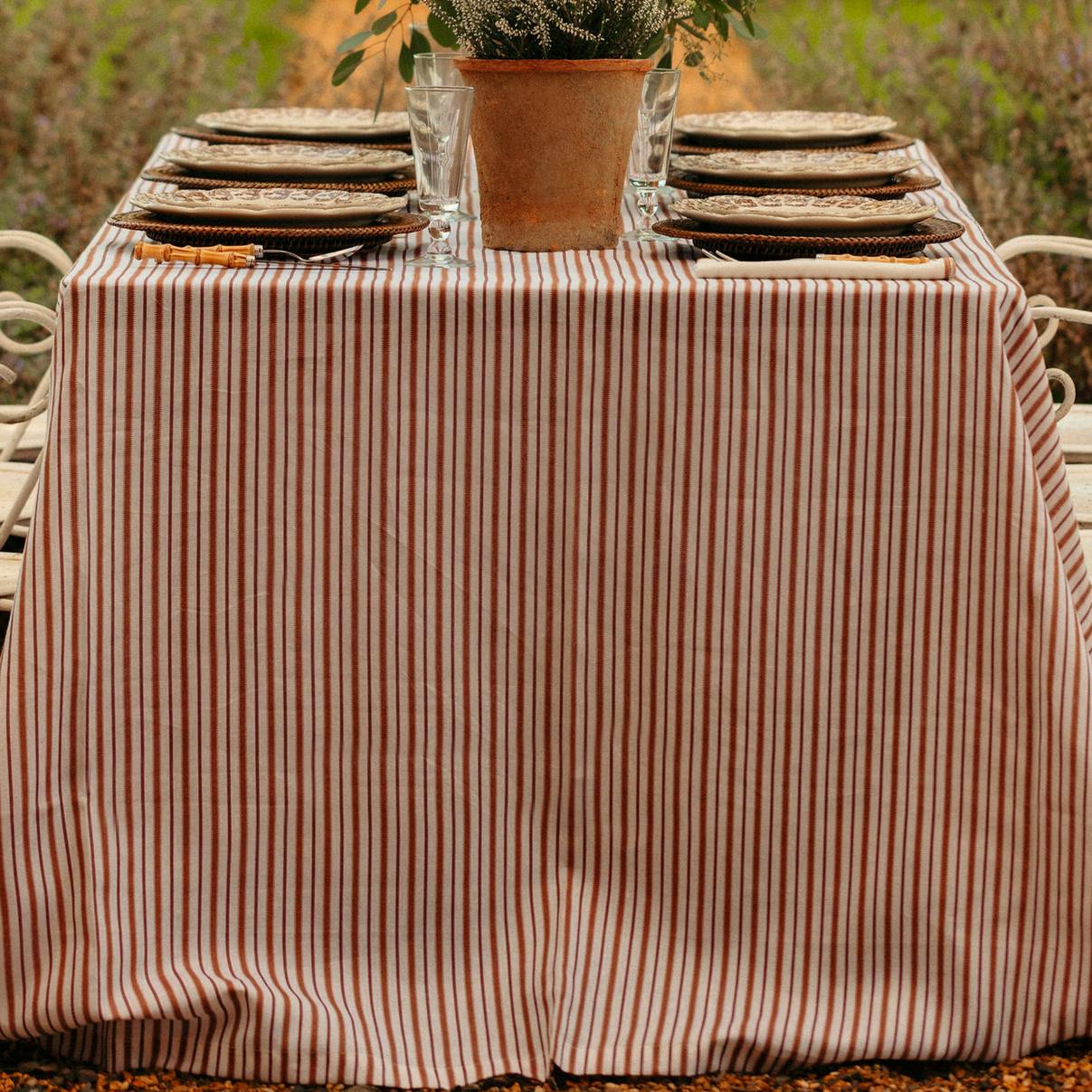 Rebecca Udall Victoria Striped Linen Tablecloth, £210