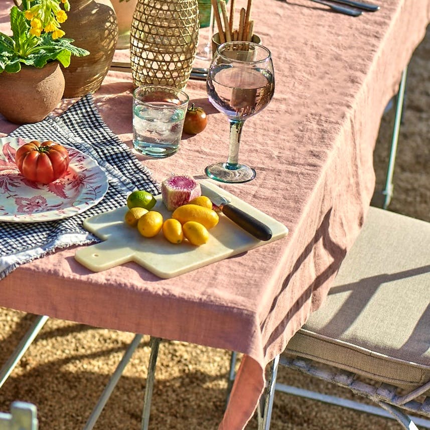 Rowen & Wren Linen Tablecloth, Plaster Pink, £89