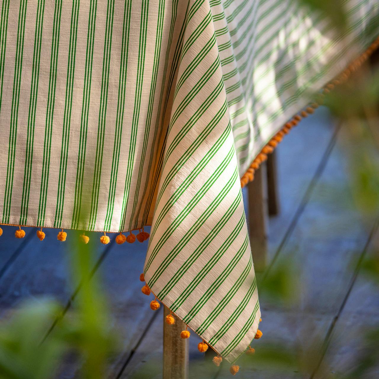 Sarah Raven Summer Stripy Tablecloth, £79.95