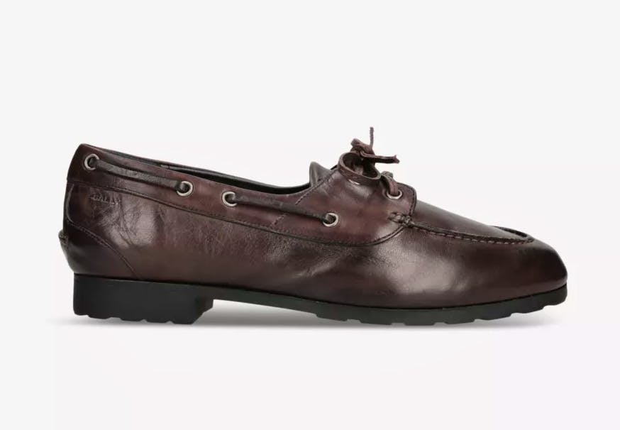 Bally Plume Leather Boat Shoes, £690