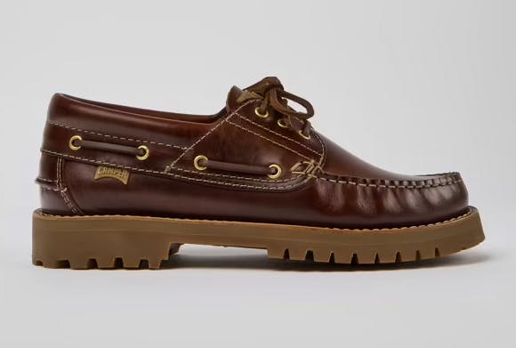 Camper Brown Leather Moccasin Shoes, £199