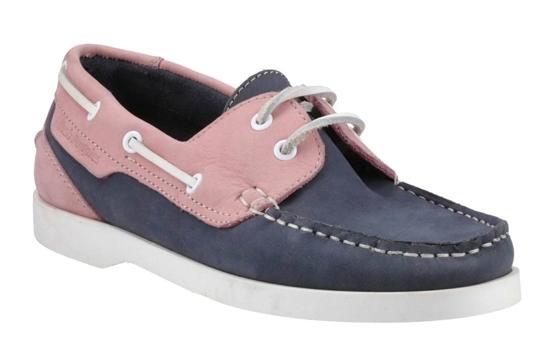 Hush Puppies Navy/Pink Isabel Boat Shoes, £75