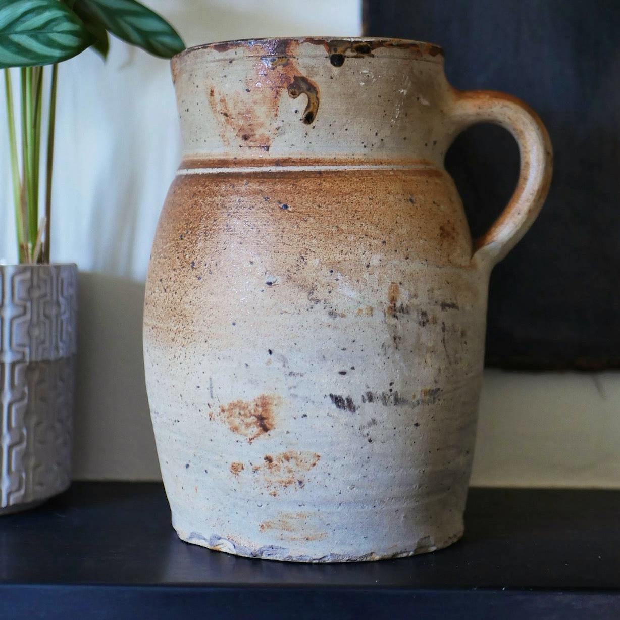 A Hundred Stories Large Antique French Earthenware Jug, £120