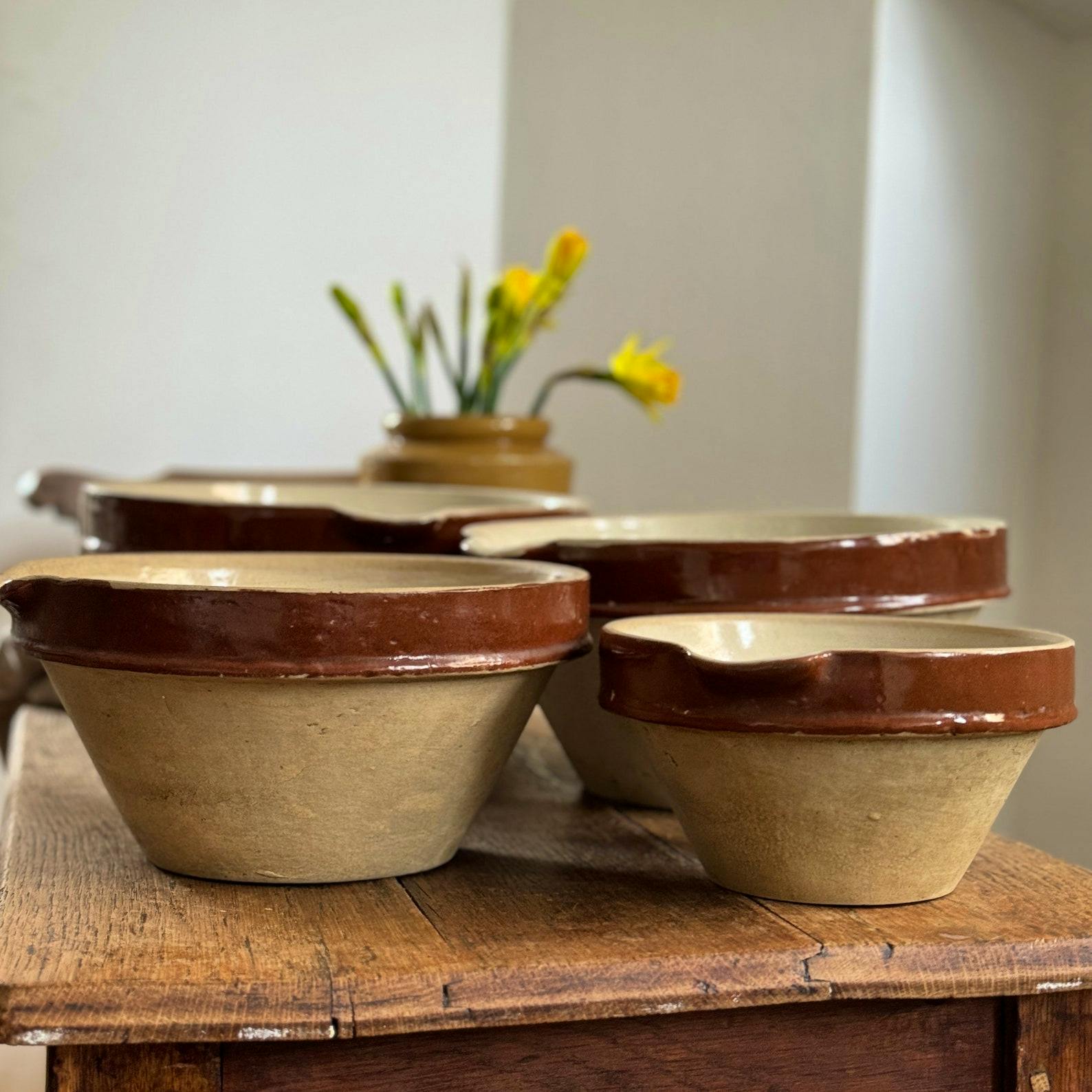 Etsy Vintage French Rustic Kitchen Pottery Bowls Set of 4, £180