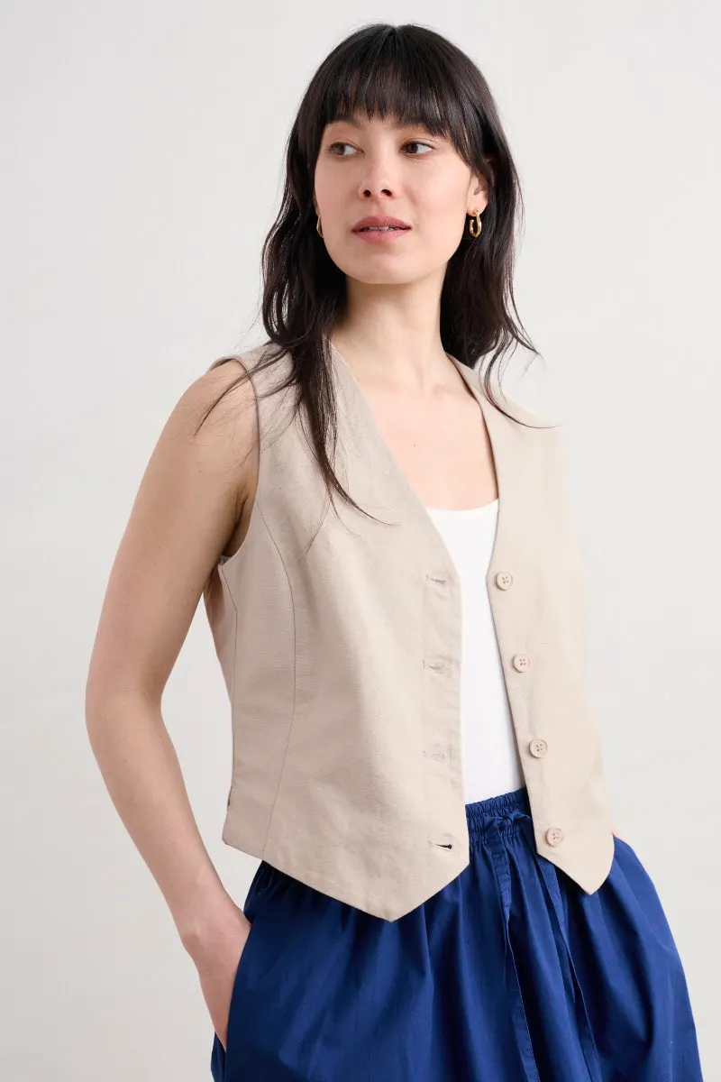 Erica Linen Blend Waistcoat £69.95