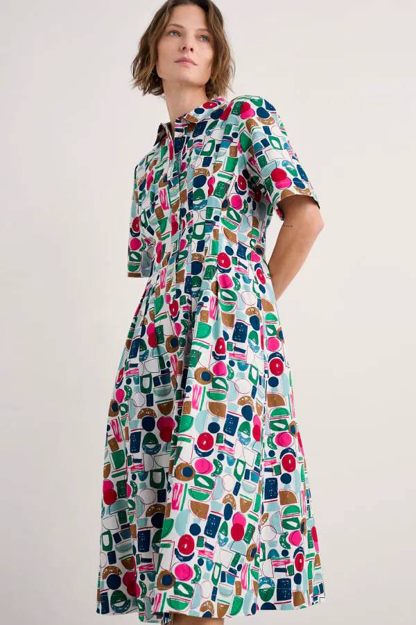 Wild Liquorice Shirt Dress in GOTS-Certified Organic Cotton £79.95