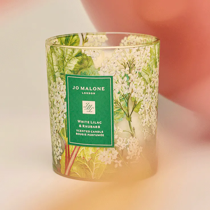 Jo Malone White Lilac and Rhubarb Candle, £56