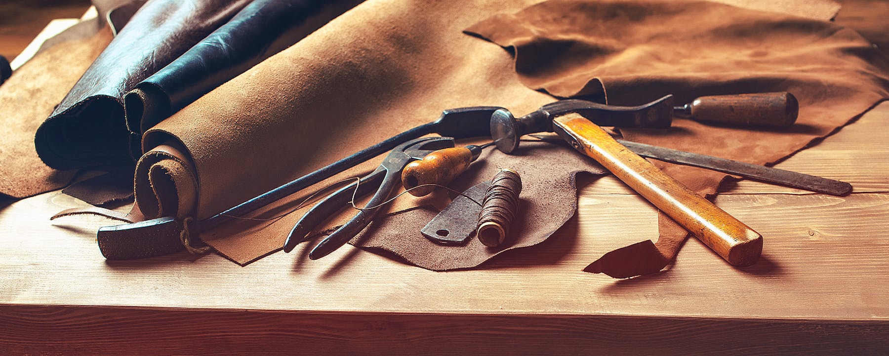 Bigstock-Shoemaker-s-Work-Desk-Tools-A-259283329