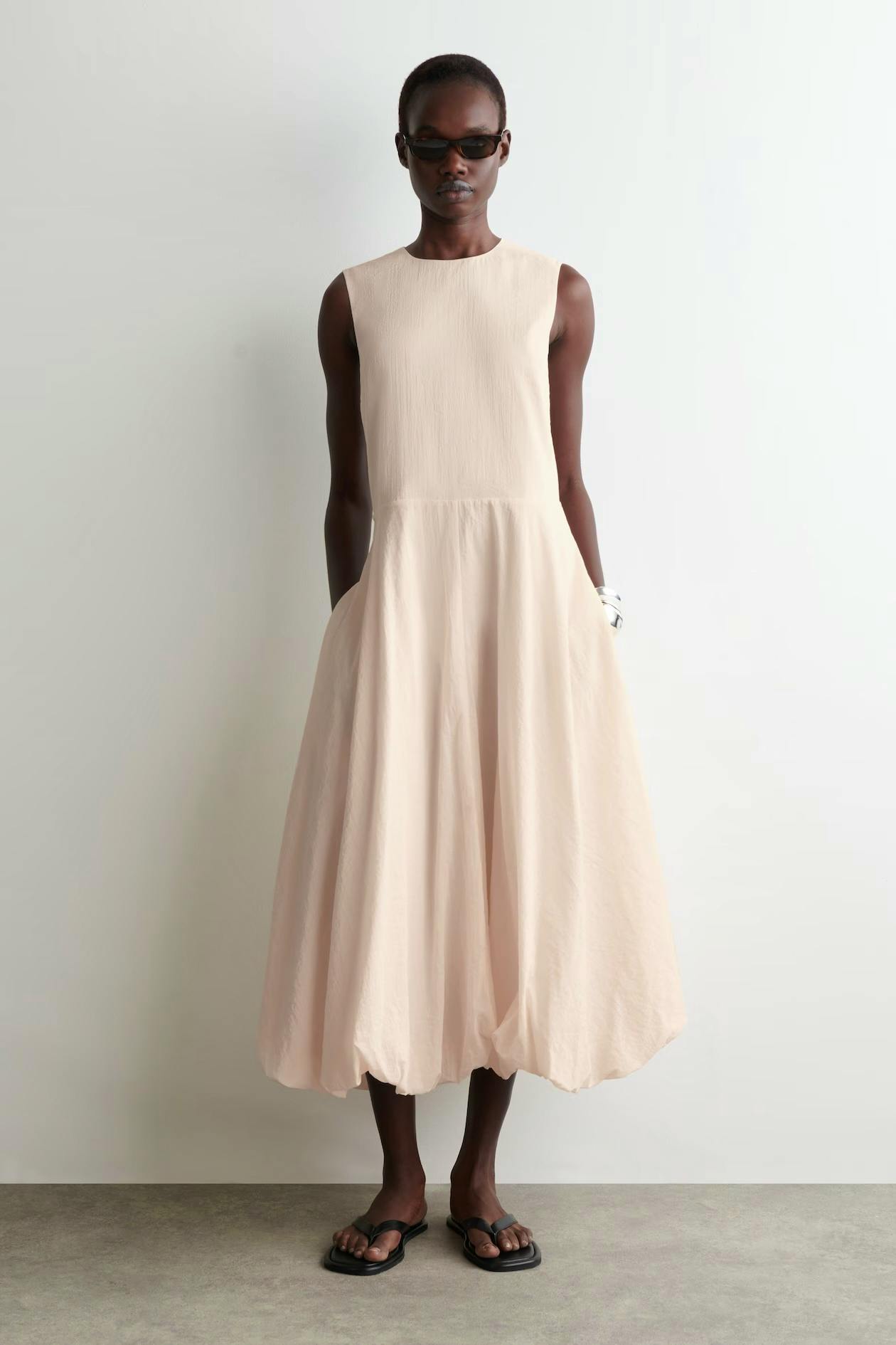 Cos Sleeveless Bubble-Hem Midi Dress, £115