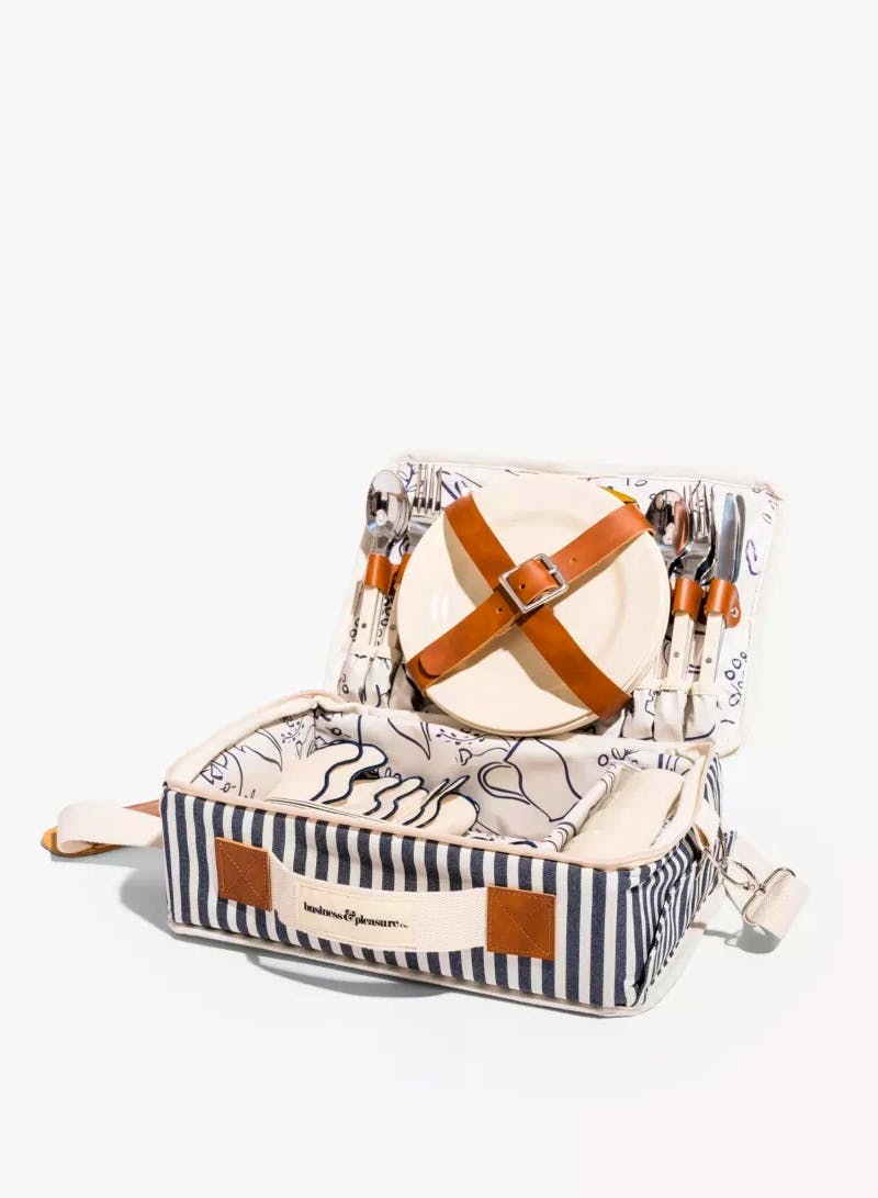 Business & Pleasure Co Lauren's Stripe 32-Piece Canvas Picnic Set, £170