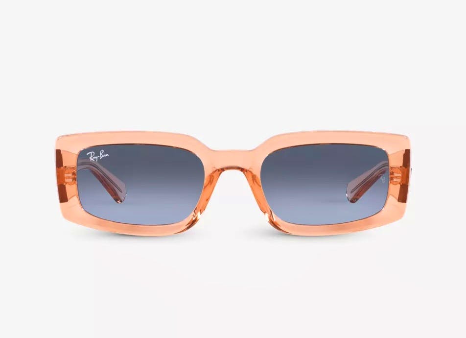 Ray-Ban RB4395 Kiliane Rectangle-Frame Transparent Acetate Sunglasses, £153