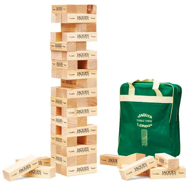 Kids Garden Toys Jaques Of London Giant Tumble Tower-Wooden Game Bricks