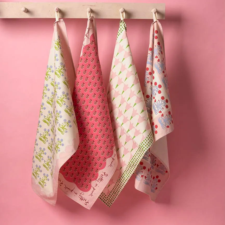 Molly Mahon Tea Towel Tulip Rose Grass, £18