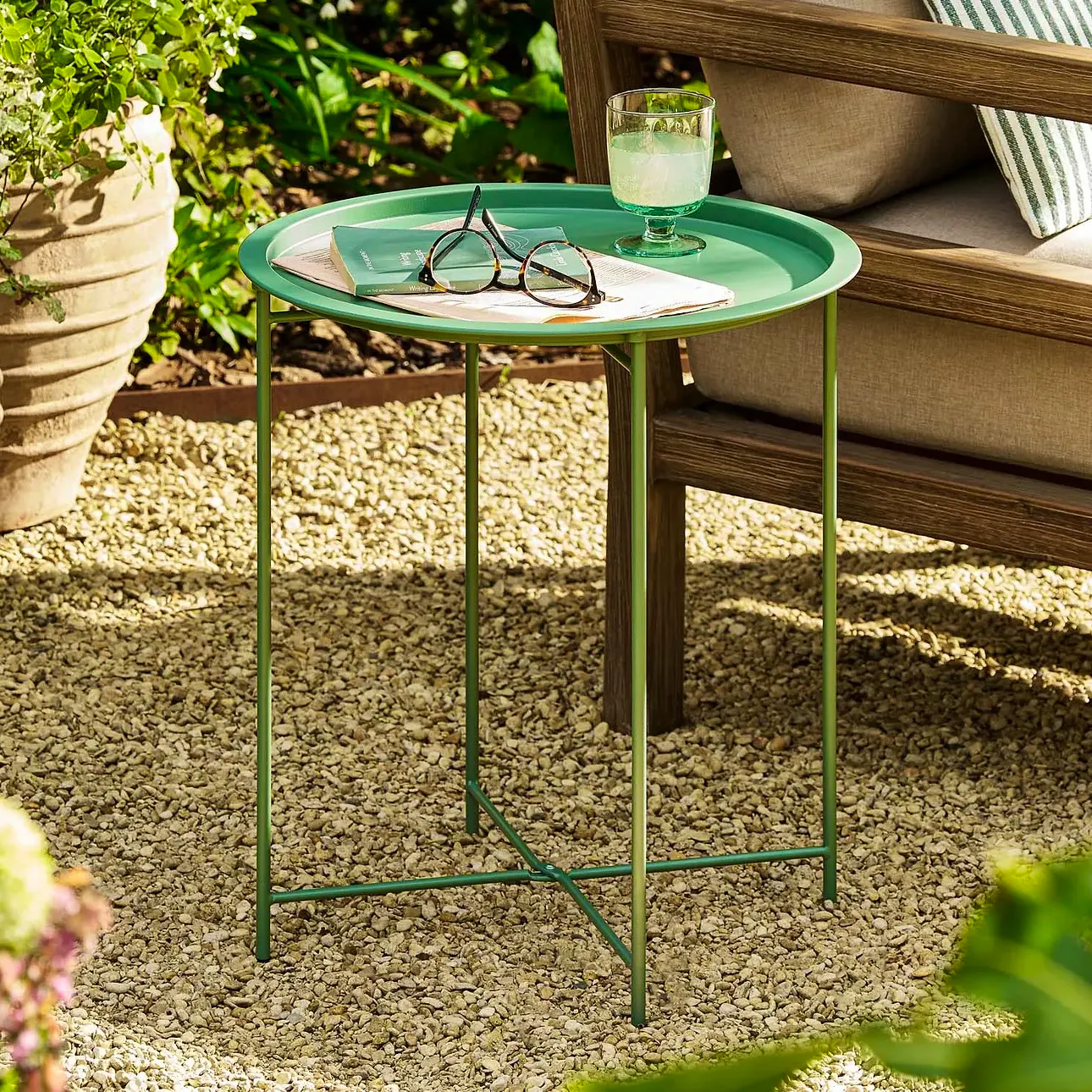 Garden Trading Rive Droite Side Table Thistle Green, £30