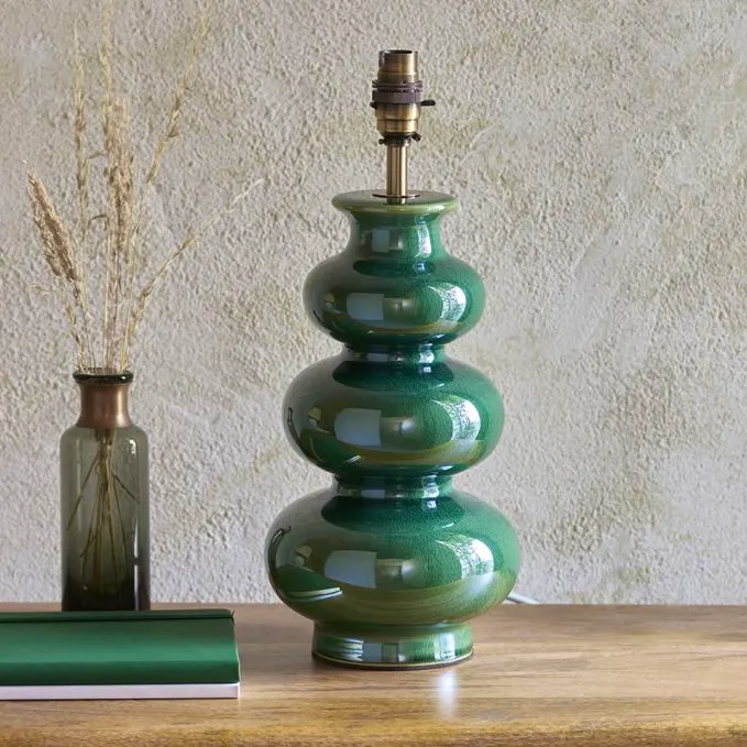 Perch & Parrow Claudia Table Base Green Glaze, £50