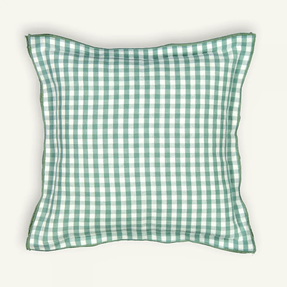 Cottage Cushion Cover in Gingham Check Cotton/Linen £12.99