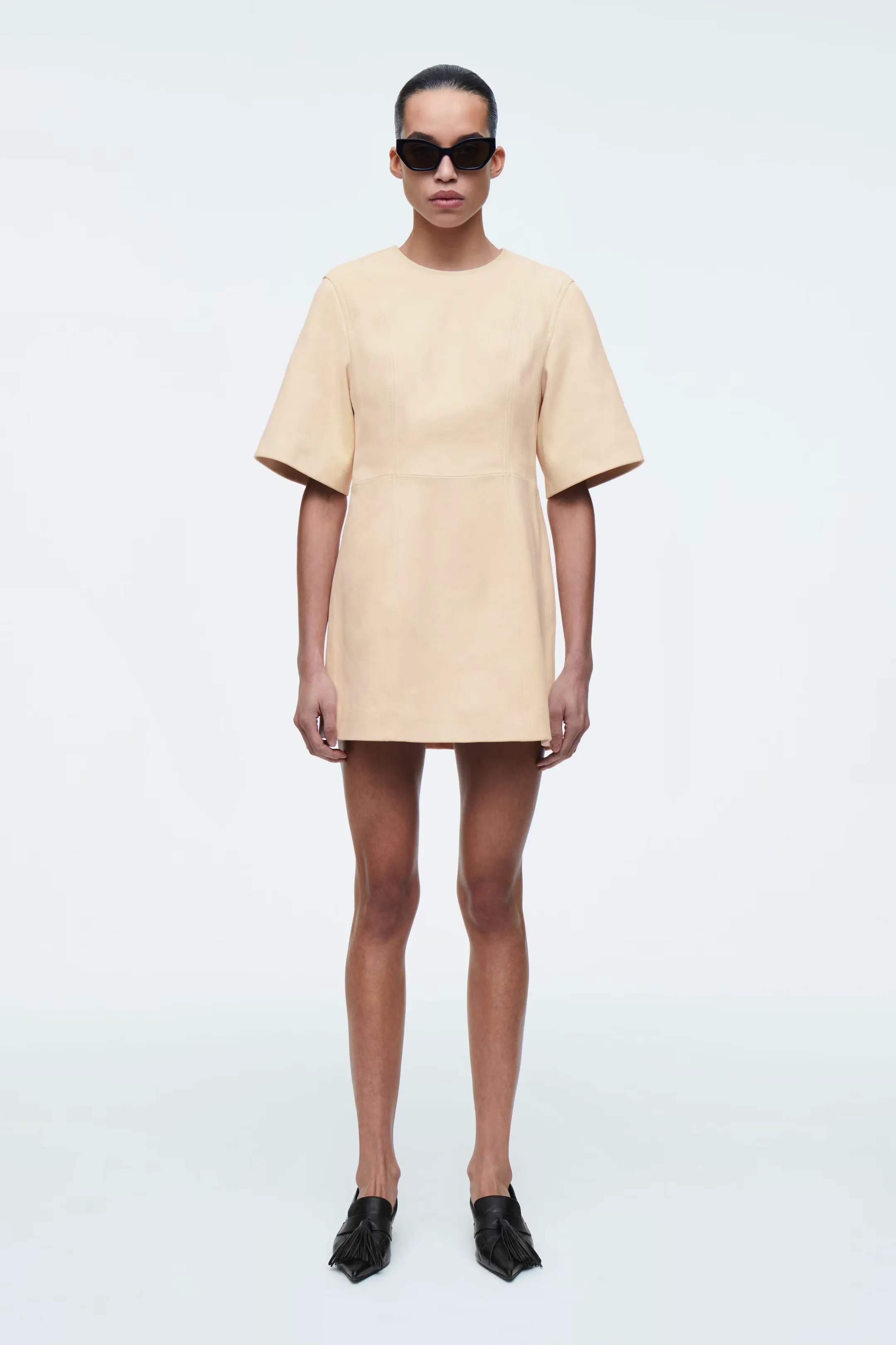 COS Suede Mini T-Shirt Dress, £300