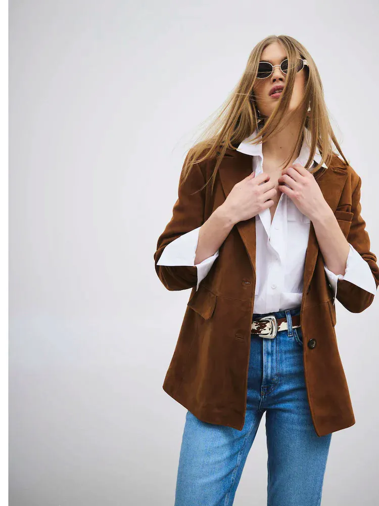 River Island Suede Blazer, £160