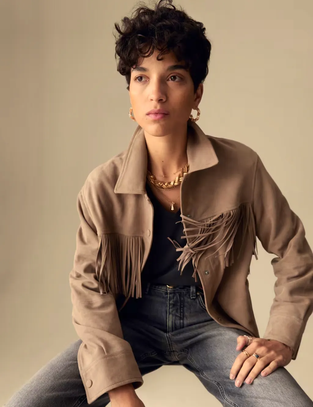 Per Una Suede Fringe Jacket, £249