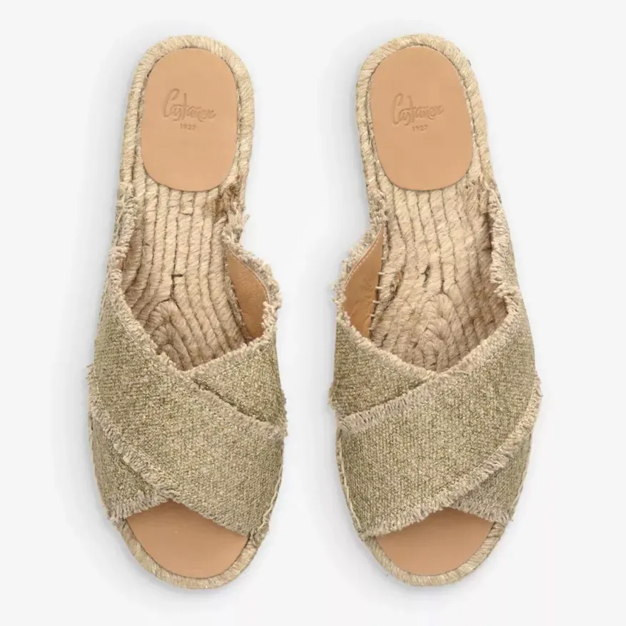 Castaner Palmera Cross-Over Linen Mules, £95