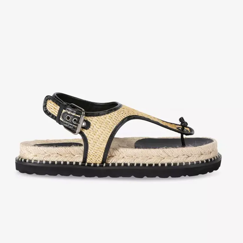 Castaner Tamesis 104 Raffia And Leather Sandals, £190