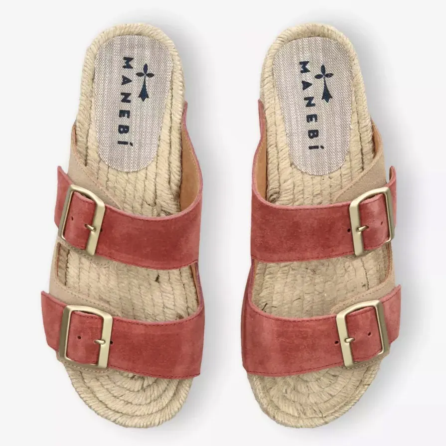 Manebi La Havana Hemp And Suede Sandals, £130